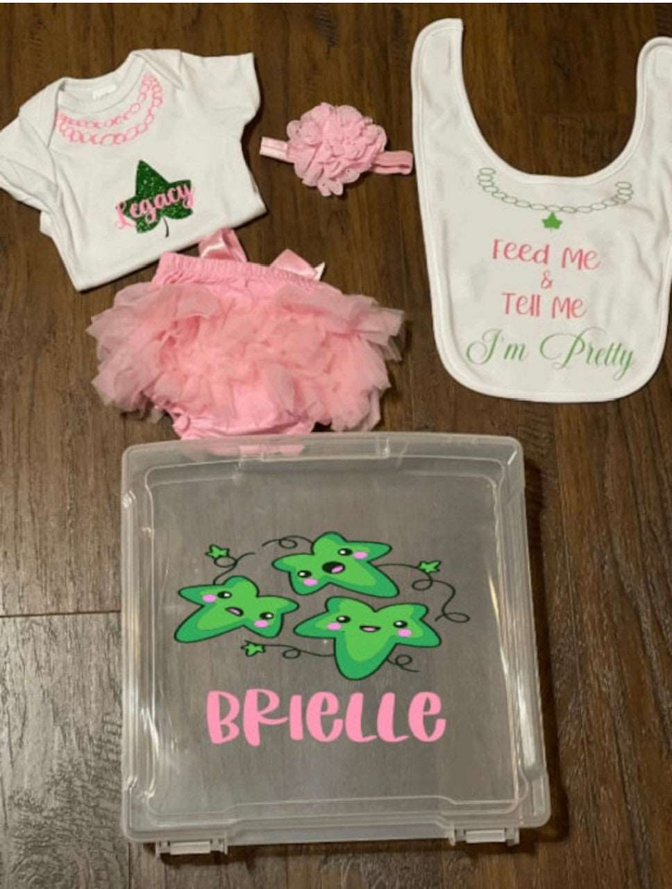 Custom AKA Legacy Ivies Baby Girl Gift Box - officialflykiddos