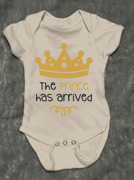 Prince Has Arrived Baby Onesie - officialflykiddos