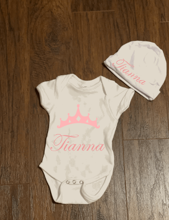 Princess Personalized Baby Onesie and Hat Set - officialflykiddos