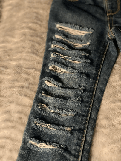 Distressed Blue Skinny Stretch Jeans - officialflykiddos