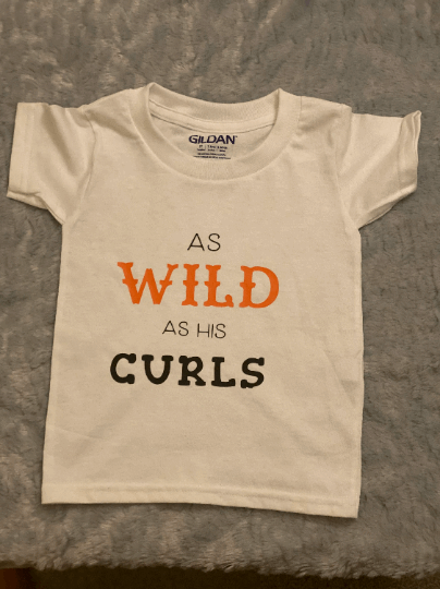 As Wild as His Curls Graphic T-Shirt - officialflykiddos