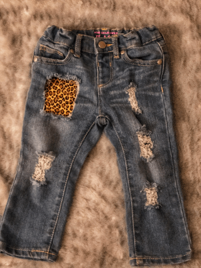 Leopard Distressed Skinny Jeans - officialflykiddos